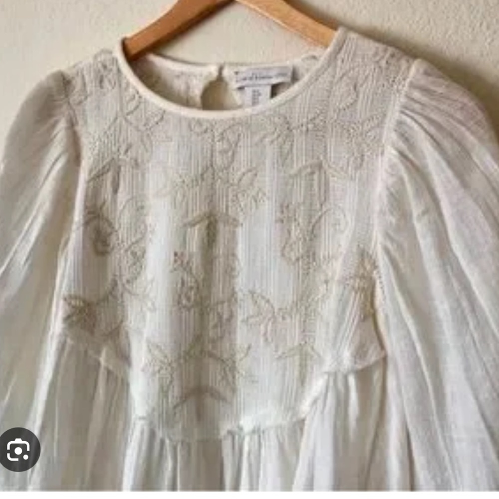 House of Harlow 1960 Cream Boho Textured Top